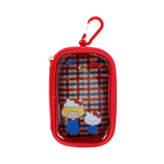 Japan Mizutama × Sanrio Mini Pouch with Carabiner - Hello Kitty
