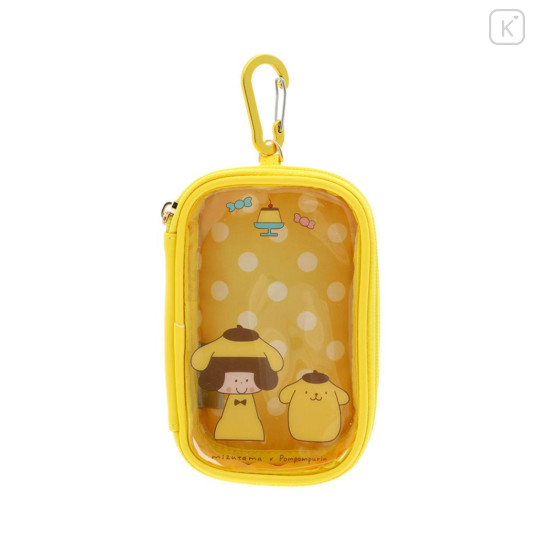 Japan Mizutama × Sanrio Mini Pouch with Carabiner - Pompompurin - 1