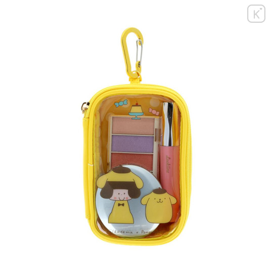 Japan Mizutama × Sanrio Mini Pouch with Carabiner - Pompompurin - 3