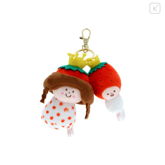Japan Mizutama × Sanrio Plush Keychain - Strawberry King - 1