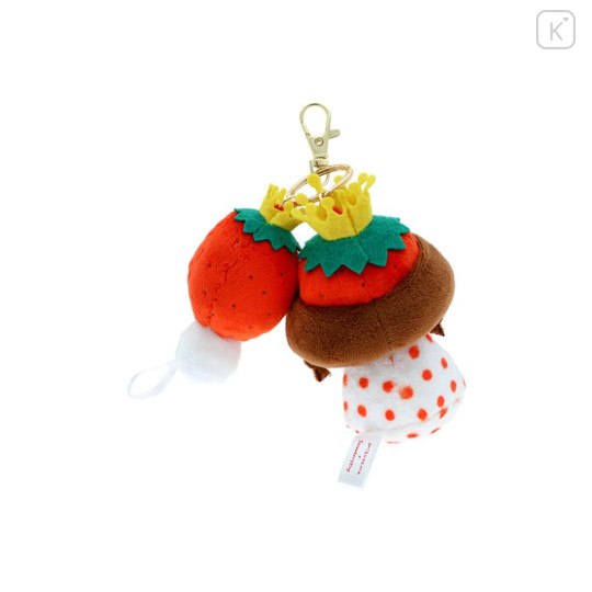 Japan Mizutama × Sanrio Plush Keychain - Strawberry King - 2