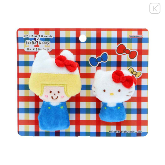 Japan Mizutama × Sanrio Plush Badge - Hello Kitty - 1