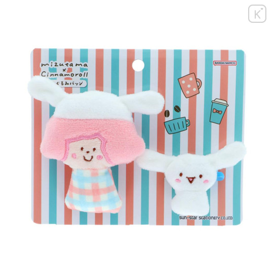 Japan Mizutama × Sanrio Plush Badge - Cinnamoroll - 1
