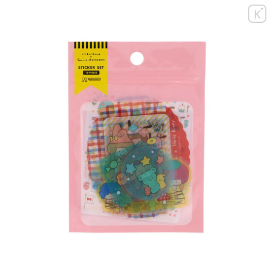 Japan Mizutama × Sanrio Flake Stickers - Pink - 1