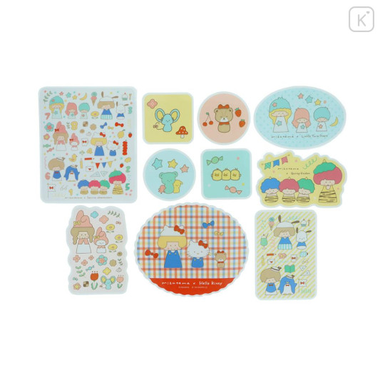 Japan Mizutama × Sanrio Flake Stickers - Pink - 2