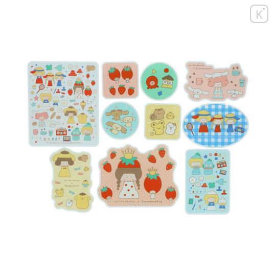 Japan Mizutama × Sanrio Flake Stickers - Blue - 2