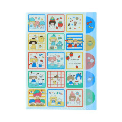 Japan Mizutama × Sanrio 5 Pockets A4 Clear File - Square