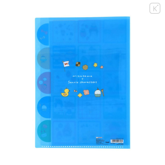 Japan Mizutama × Sanrio 5 Pockets A4 Clear File - Square - 2