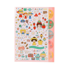 Japan Mizutama × Sanrio 5 Pockets A4 Clear File - Mix