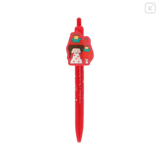 Japan Mizutama × Sanrio Ballpoint Pen with Plate - Strawberry King - 1