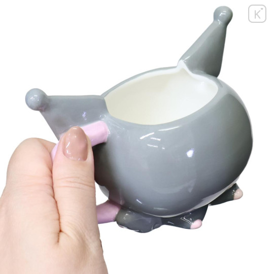 Japan Sanrio Mascot Mug - Kuromi : Black Angel - 2