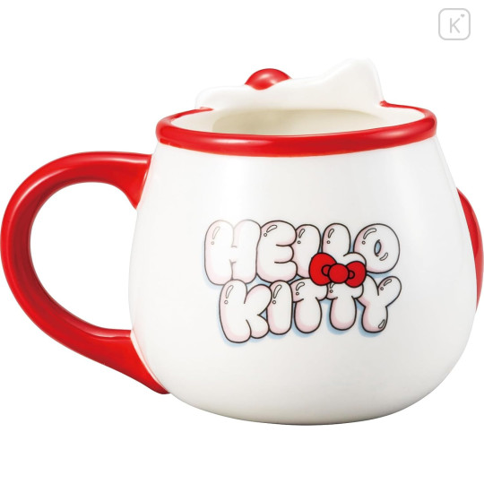 Japan Sanrio Edgy Mug - Hello Kitty : Ribbon - 3