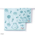 Japan Chiikawa Bath Towel - Chiikawa & Usagi : Let's Eat Donuts Blue - 2