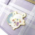 Japan Chiikawa Vanity Pouch Crossbody Shoulder Bag - Momonga : Ribbon Gingham - 4
