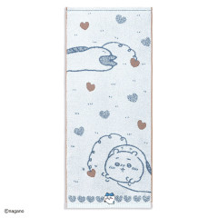Japan Chiikawa Face Towel - Chiikawa & Hachiware : Chocolate Blue