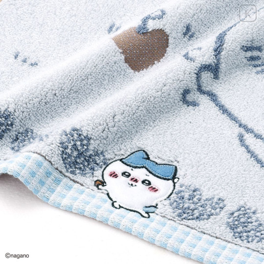 Japan Chiikawa Face Towel - Chiikawa & Hachiware : Chocolate Blue - 3
