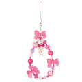 Japan San-X Original Bead Strap with Mascot - Korilakkuma : Lots of Korilakkuma Gal Leopard Pink - 1