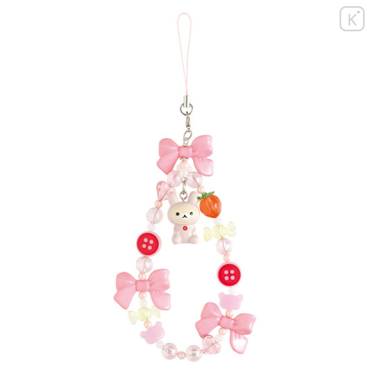 Japan San-X Original Bead Strap with Mascot - Korilakkuma : Lots of Korilakkuma Rabbit Costume - 1