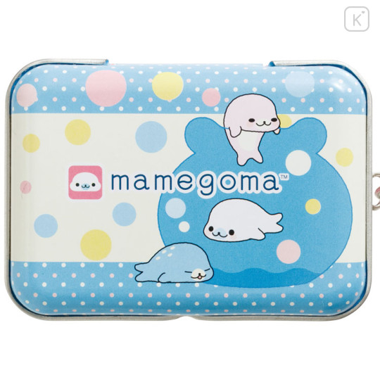 Japan San-X Original Mini Accessory Case Keychain - Mamegoma : Tin Can - 2