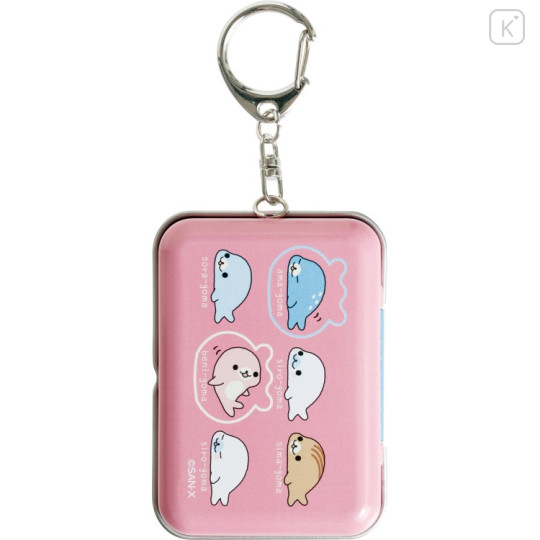 Japan San-X Original Mini Accessory Case Keychain - Mamegoma : Tin Can - 3