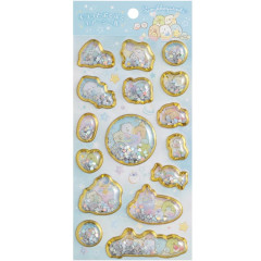 Japan San-X Original Sparkling Puffy Air Sticker - Sumikko Gurashi : Gummy Gummy Party Blue