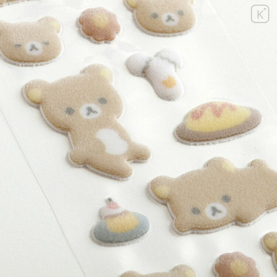 Japan San-X Puffy Sticker - Rilakkuma : Fluffy Flocked - 2
