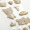 Japan San-X Puffy Sticker - Rilakkuma : Fluffy Flocked - 2