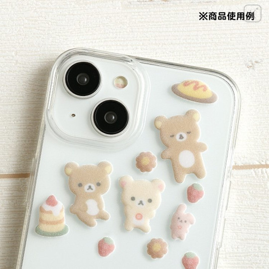 Japan San-X Puffy Sticker - Rilakkuma : Fluffy Flocked - 3