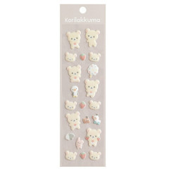 Japan San-X Puffy Sticker - Korilakkuma : Fluffy Flocked