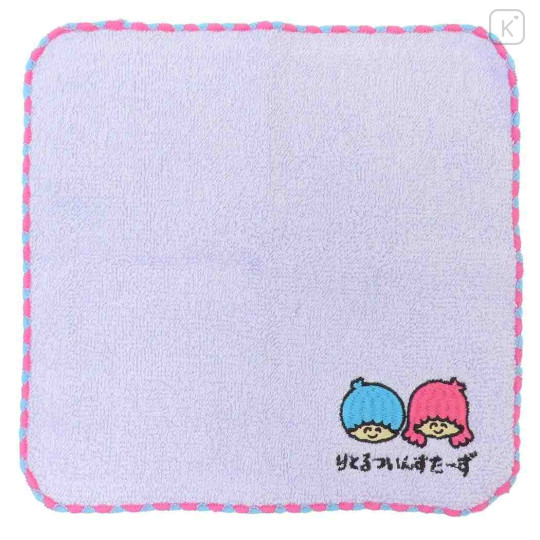 Japan Sanrio Embroidered Handkerchief Towel - Little Twin Stars - 1