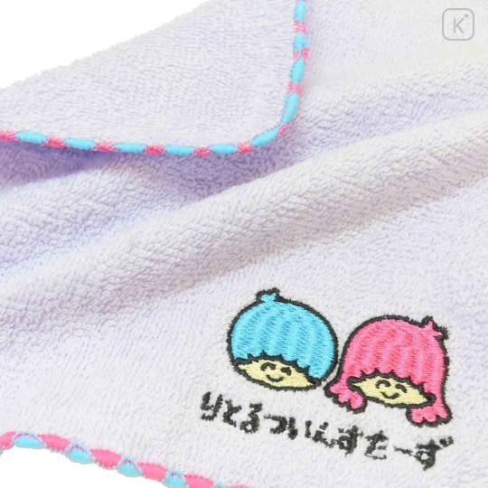 Japan Sanrio Embroidered Handkerchief Towel - Little Twin Stars - 2