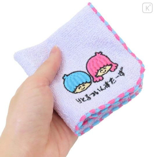 Japan Sanrio Embroidered Handkerchief Towel - Little Twin Stars - 3