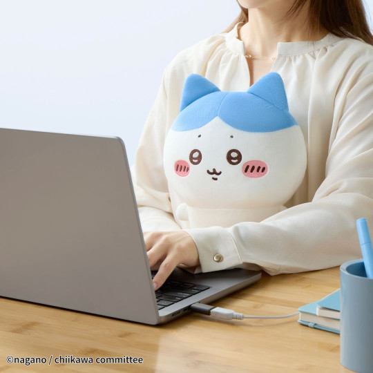 Japan Chiikawa Plush USB Warmer - Hachiware - 4