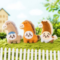 Japan Chiikawa Plush Badge Set - Chiikawa & Hachiware & Usagi : Become a Horse - 2