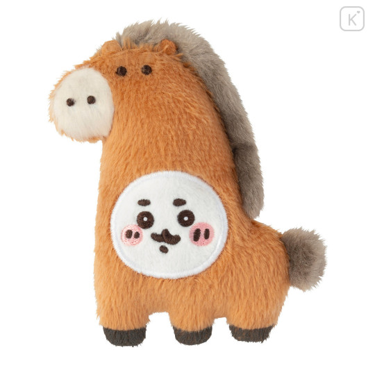 Japan Chiikawa Plush Badge Set - Chiikawa & Hachiware & Usagi : Become a Horse - 5