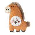 Japan Chiikawa Plush Badge Set - Chiikawa & Hachiware & Usagi : Become a Horse - 5