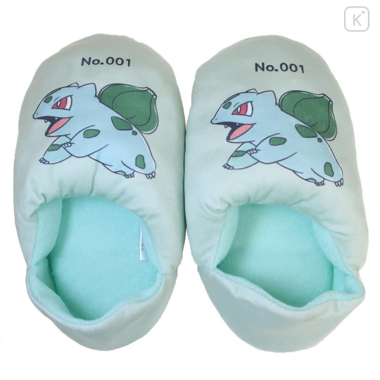 Japan Pokemon Fluffy Room Slippers - Bulbasaur - 1