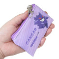 Japan Pokemon Mini Flat Pouch Multi-Case with Carabiner - Gengar : Smash Color - 2