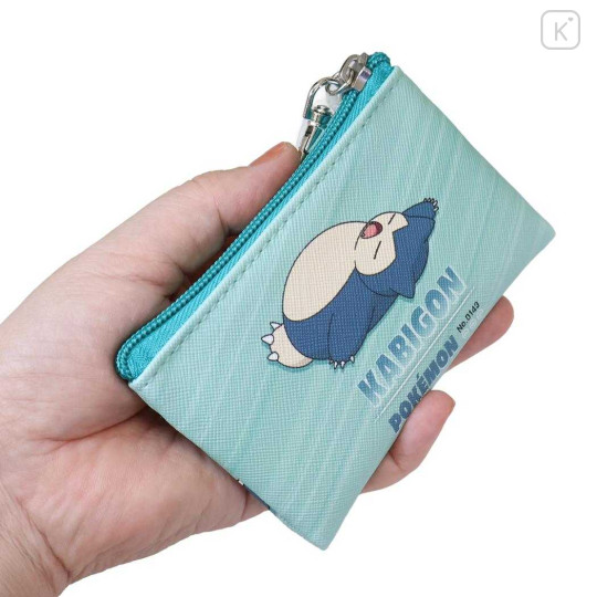 Japan Pokemon Mini Flat Pouch Multi-Case with Carabiner - Snorlax : Smash Color - 2