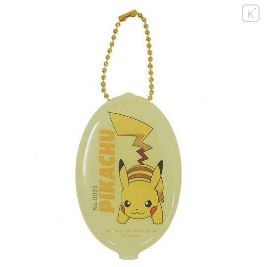 Japan Pokemon Mini Accessory Case Keychain - Pikachu : Smash Color Rubber - 1