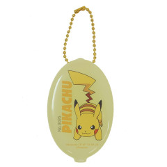 Japan Pokemon Mini Accessory Case Keychain - Pikachu : Smash Color Rubber