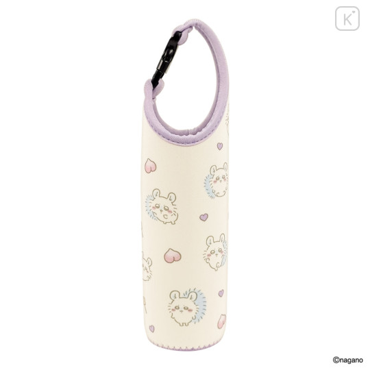 Japan Chiikawa Plastic Bottle Holder Carrier - Momonga : Heart - 1