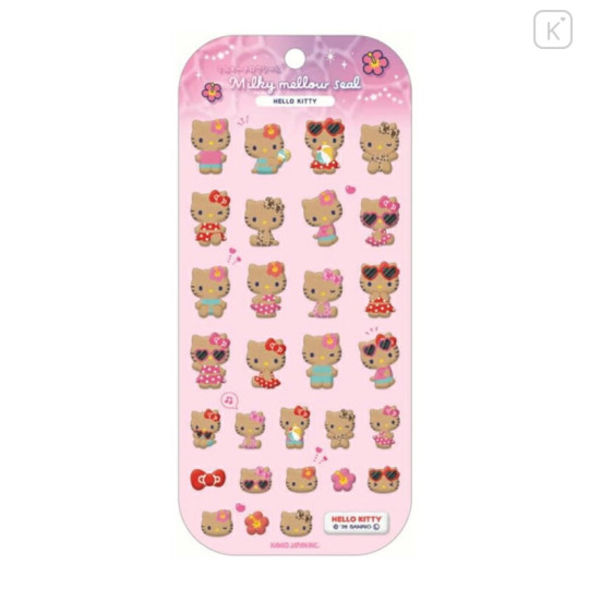 Japan Sanrio Milky Mellow Sticker - Hello Kitty : Suntan - 1