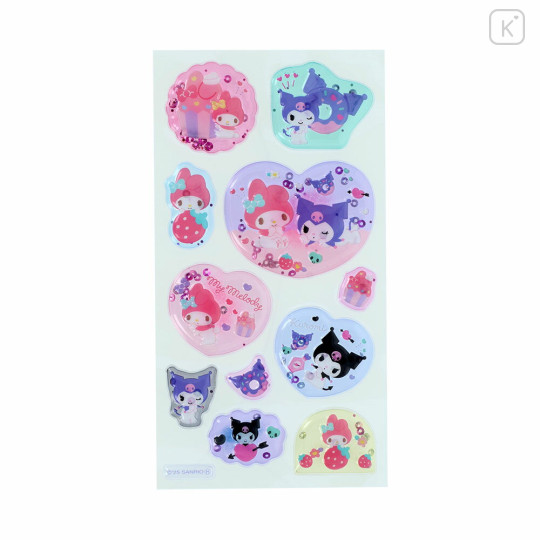 Japan Sanrio Cotton Candy Capsule Sticker - Kuromi & My Melody - 2