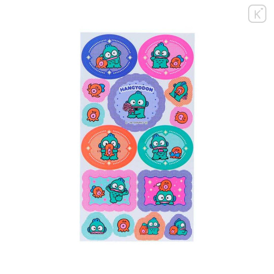 Japan Sanrio Fluorescent Retro Sticker - Hangyodon : Checkered - 2