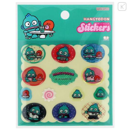 Japan Sanrio Puffy Stickers - Hangyodon : Pop - 1