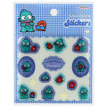 Japan Sanrio Puffy Stickers - Hangyodon : Checkered - 1