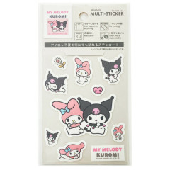 Japan Sanrio Washable Multi Sticker - Kuromi & My Melody