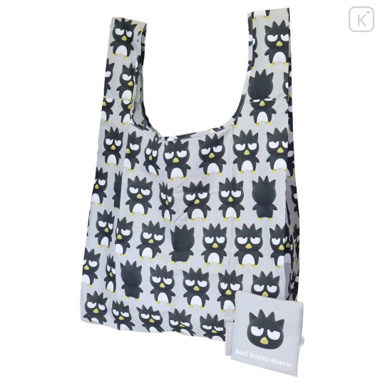 Japan Sanrio Eco Shopping Bag With Pouch - Badtz-maru : Line Up - 1
