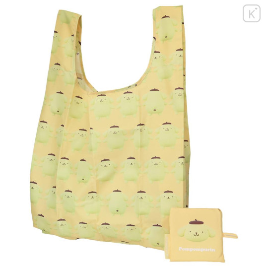 Japan Sanrio Eco Shopping Bag With Pouch - Pompompurin : Line Up - 1